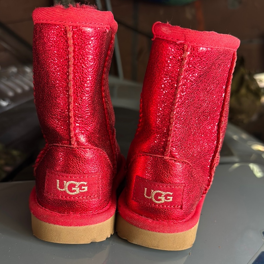 UGG Glittery Red Boots